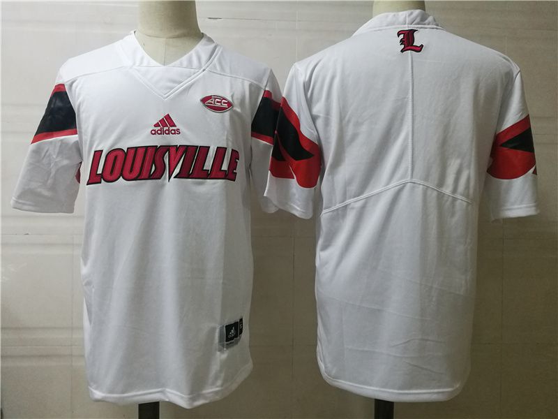 Men Louisville Cardinals Blank White 2025 NCAA Jersey->more ncaa teams->NCAA Jersey